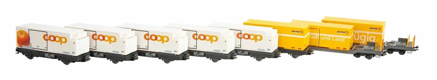 RhB Kühl- & Güterwagen, 8-teiliges Set Inhalt: 8-teiliges Set, RhB Kühl- & Güterwagen